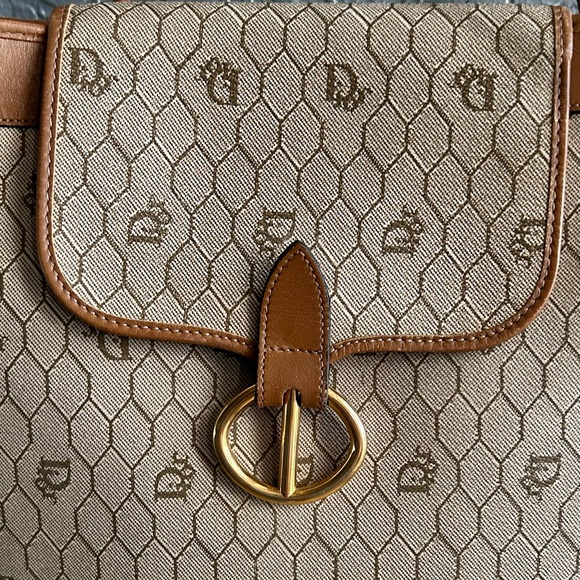 DIOR Monogram Honeycomb Large Shoulder Bag Crossbody Purse - Picture 7 of 17